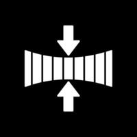 Elasticity Glyph Inverted Icon vector