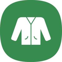 Jacket Glyph Curve Icon vector