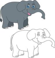 elefante clipart colocar. dibujos animados salvaje animales clipart conjunto para amantes de fauna silvestre vector