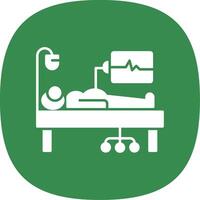 Medical Supervision Glyph Curve Icon vector