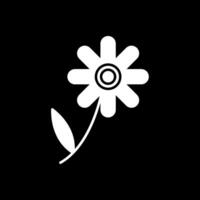 Chamomile Glyph Inverted Icon vector