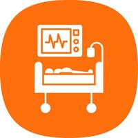 Medical Treatment Glyph Curve Icon vector