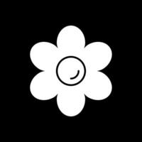 Daisy Glyph Inverted Icon vector