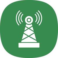 Telecommunications Glyph Curve Icon vector