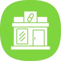Pharmacy Glyph Curve Icon vector