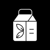 Package Glyph Inverted Icon vector