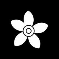 Alpine Forget Me Not Glyph Inverted Icon vector