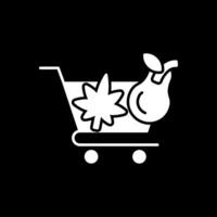 Cart Glyph Inverted Icon vector