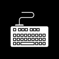 icono de glifo de teclado invertido vector