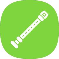 Flute Glyph Curve Icon vector