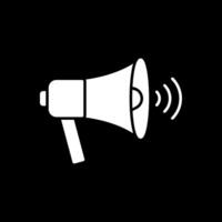 Megaphone Glyph Inverted Icon vector