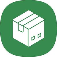 Delivery Box Glyph Curve Icon vector