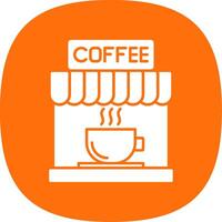 Coffee Glyph Curve Icon vector