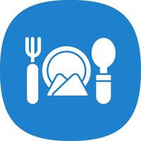 Cutlery Glyph Curve Icon vector