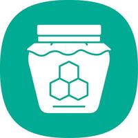 Honey Glyph Curve Icon vector
