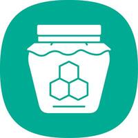 Honey Glyph Curve Icon vector