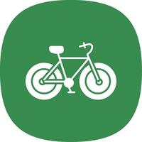 Bicycle Glyph Curve Icon vector