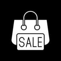 Sale Glyph Inverted Icon vector