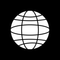 Globe Glyph Inverted Icon vector