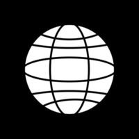 icono de glifo de globo invertido vector