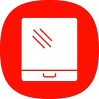 Tablet Glyph Curve Icon vector