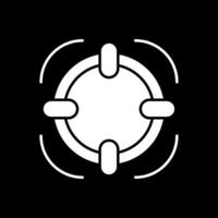 Target Glyph Inverted Icon vector