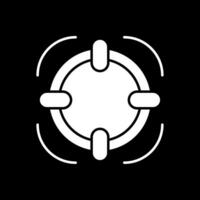 Target Glyph Inverted Icon vector