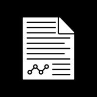 Contract Glyph Inverted Icon vector