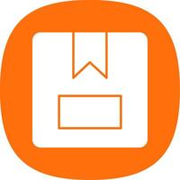 Package Box Glyph Curve Icon vector