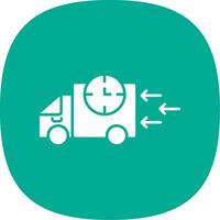 Fast Delivery Glyph Curve Icon vector