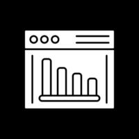 Statistics Glyph Inverted Icon vector