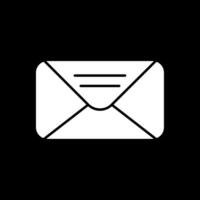 Mail Glyph Inverted Icon vector