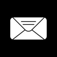 Mail Glyph Inverted Icon vector