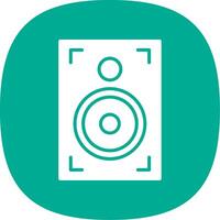 Speaker Glyph Curve Icon vector