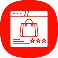 Shop Glyph Curve Icon vector