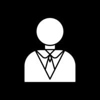 Manager Glyph Inverted Icon vector