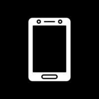 Smartphone Glyph Inverted Icon vector