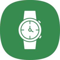 reloj glifo curva icono vector