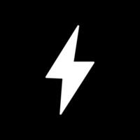 Thunder Glyph Inverted Icon vector