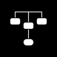 Hierarchical Structure Glyph Inverted Icon vector