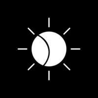eclipse glifo invertido icono vector