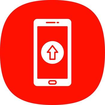 Upload Glyph Curve Icon vector