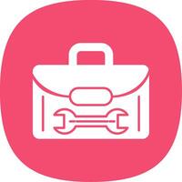 Tool Box Glyph Curve Icon vector