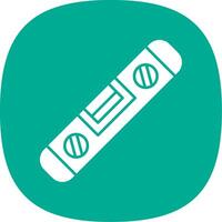 Spirit Level Glyph Curve Icon vector