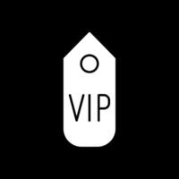 icono de glifo de pase vip invertido vector