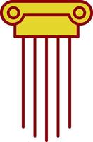 Greek Pillars Line Two Color Icon vector