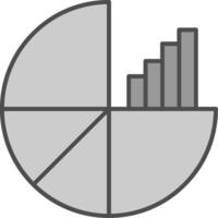 Pie Chart Fillay Icon vector