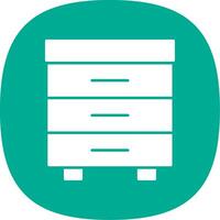 Drawer Glyph Curve Icon vector