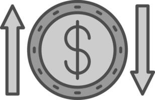 Money Transfer Fillay Icon vector