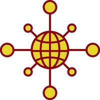 Networking Line Two Color Icon vector